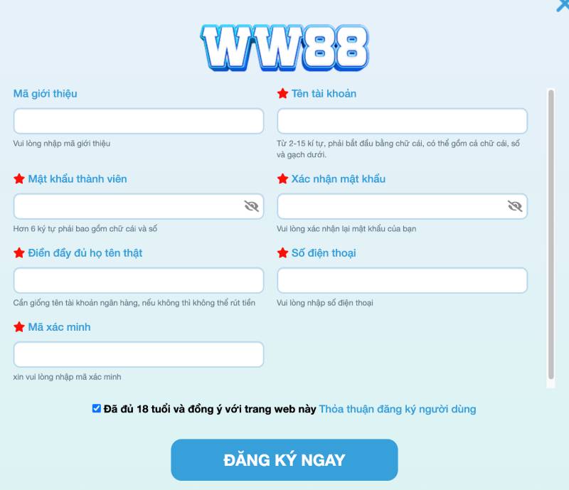 Cách tạo tài khoản tại Ww88 một cách đầy đủ và rõ ràng