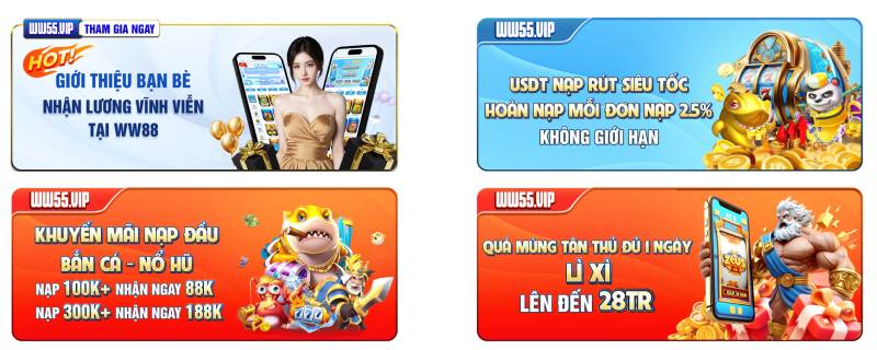 Ưu đãi hấp dẫn dành cho tài khoản mới tại Ww88